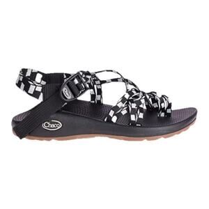 Chaco ZX2 Womens 9 Black White Checkered Adjustable Strap Sandals NEW